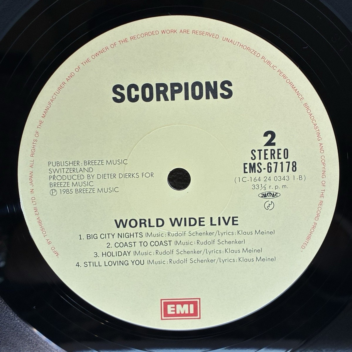 Scorpions – World Wide Live/ 2LP 1985 w/OBI EMI EMS-67178~79 Japan
