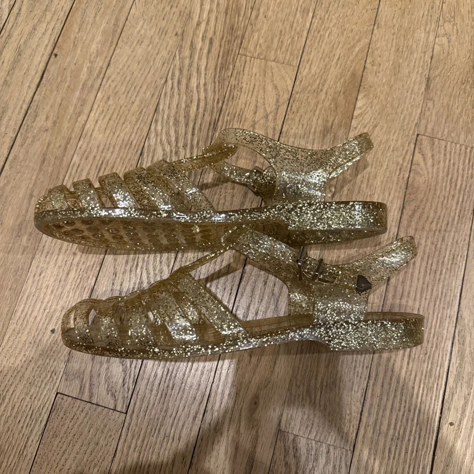 Wild Diva Fisherman Jellies Gold Glitter Size 8 - Image 3 of 4