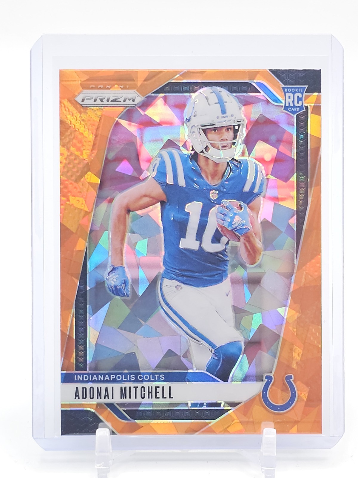 ADONAI MITCHELL 2024 PRIZM ORANGE CRACKED ICE ROOKIE #303 COLTS Q4375