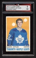 1970-71 OPC #218 DARRYL SITTLER ROOKIE CARD KSA 7 NEAR MINT