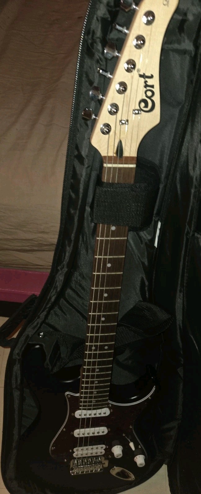 Cort G110OPBK G Series Double Cutaway Electric Guitar - Open Pore Black