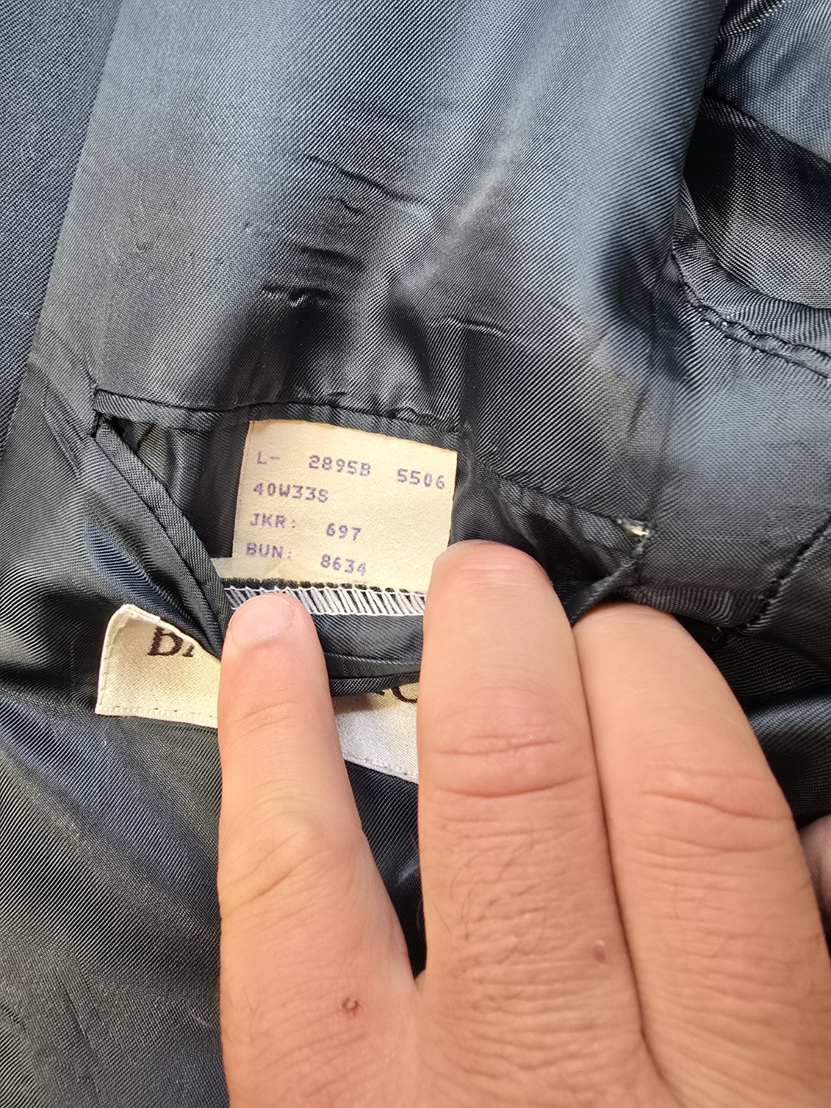 Bachrach Jacket  Blue Solid Wool Blazer Sport Coa… - image 8