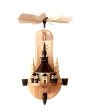 Wandpyramide mit Seiffener Kirche HxBxT 31x13,5x17cm NEU Weihnachtspyramide Tisc