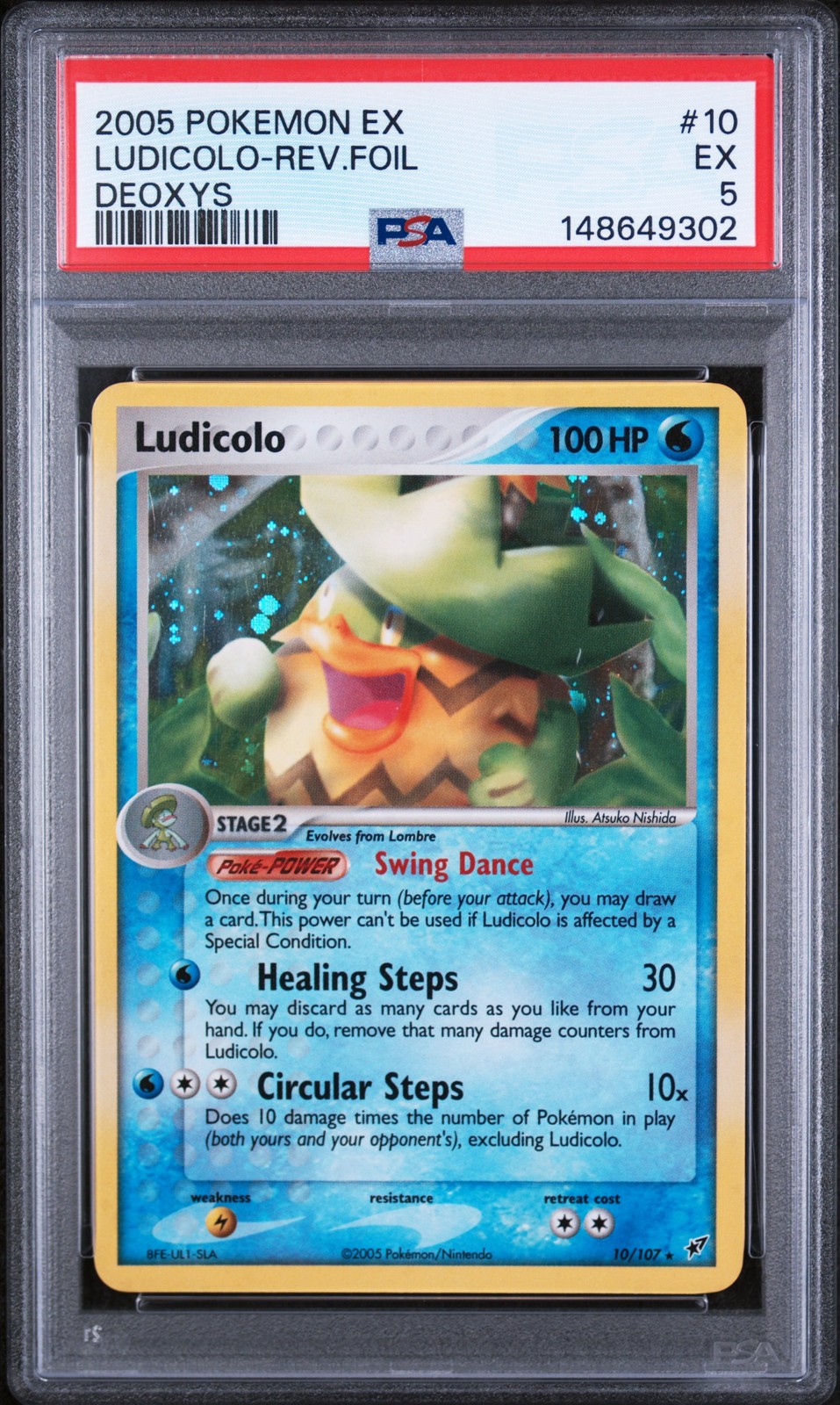 Ludicolo [Reverse Holo] - Pokemon Deoxys #10 PSA 5.0
