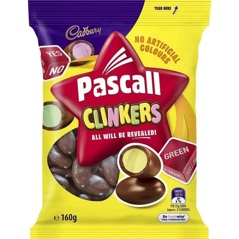 VIRAL Cadbury Pascall Chocolate Clinkers Bites Candy Bag 160g - 1/2/5/10 PACKS