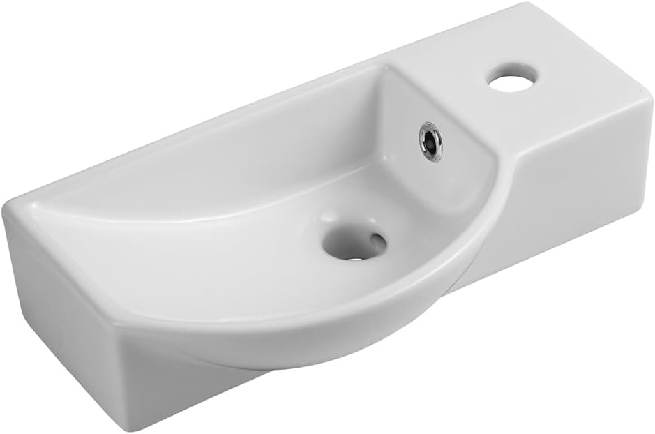 iBathUK | Modern Ceramic Cloakroom Basin Compact Wall Hung Bathroom Sink CA1007