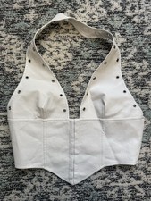 NWT Princess Polly Palladia Pu Jordy Corset White size 10