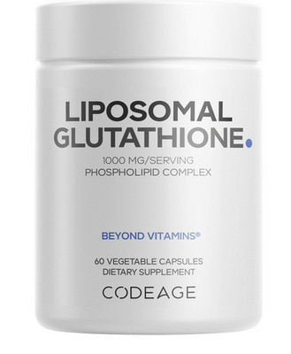 CODEAGE Liposomal Glutathione 60 Vegetable Capsule (500 mg per Capsule) Exp 9/28
