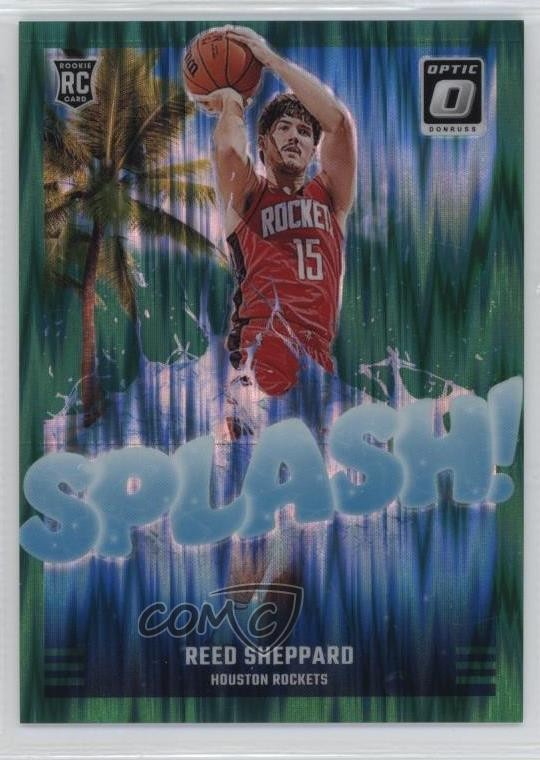2024 Donruss Optic Splash! Green Shock Prizm /149 Reed Sheppard Rookie RC 11ng