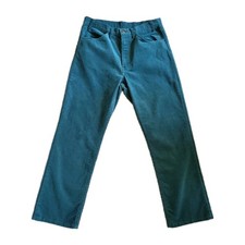 Vintage 80s Levis 519 Corduroy Pants Size 34x30 White Tab Green Straight USA