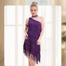 Latin Dance Cha Cha Competition Performance Party Tassel Dress Necklace Armband
