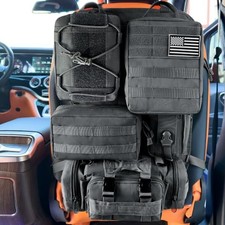 6 Pack Tactical molle seat back organizer,Universal tactical back seat car