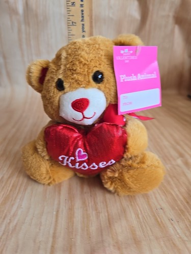 Teddybär mit Herz "KÜSSE" Plüsch 5 Zoll entzückendes Stofftier NEU - Bild 2 von 11