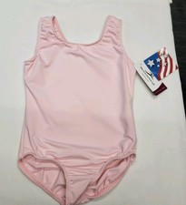 Motionwear Tank Leotard Scoop Neckline Front  Back Thick Shoulder Straps SZ LC