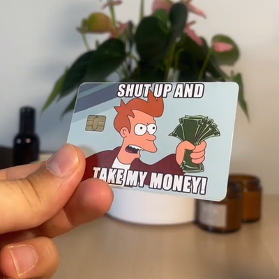 credit card sleeves funny 2Pcs You're Gonna Make Me Pay Sticker Skin Credit Card Sticker Credit Card skin cover Debit Card Stickers for Key, Debit, Credit, Bank Card Card Skin for funny shushing cat meme card