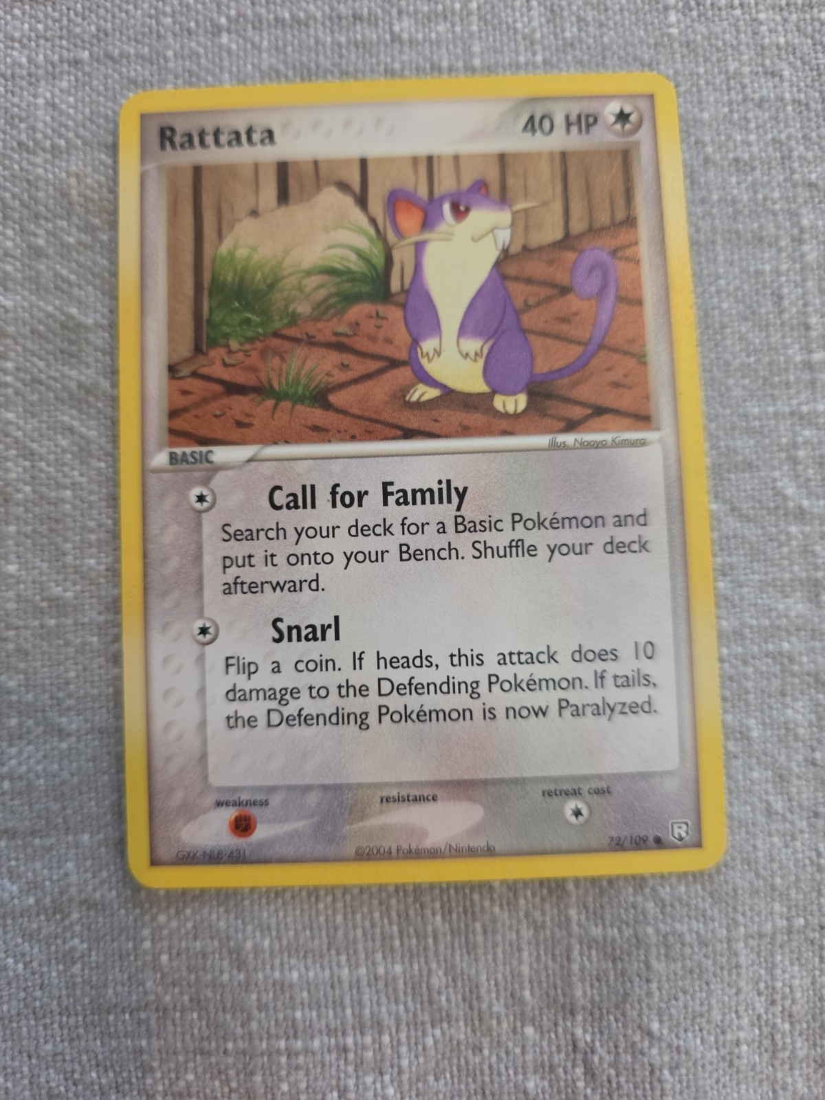RATTATA - 72/109 - EX Team Rocket Returns - Common - Pokemon Card - NM