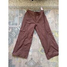 Wild Fable Wide Leg Brown Cargo Pants Womens High Rise Casual Trousers