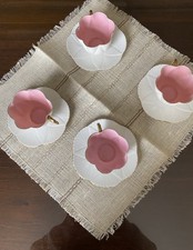 Vintage Shelley China England Pink Dainty Coffeecup & Saucers Set of 4 R272101