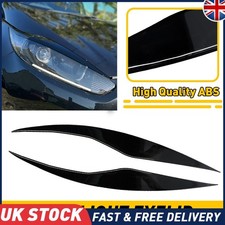 2PCS For Fiesta Mk7- 2008- 2012 Headlight Eyebrow Eyelid Cover Gloss Black UK