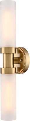 Modern Gold Wall Sconces Frosted Glass Bathroom Wall Light Fixtures E26 T10 Bulb