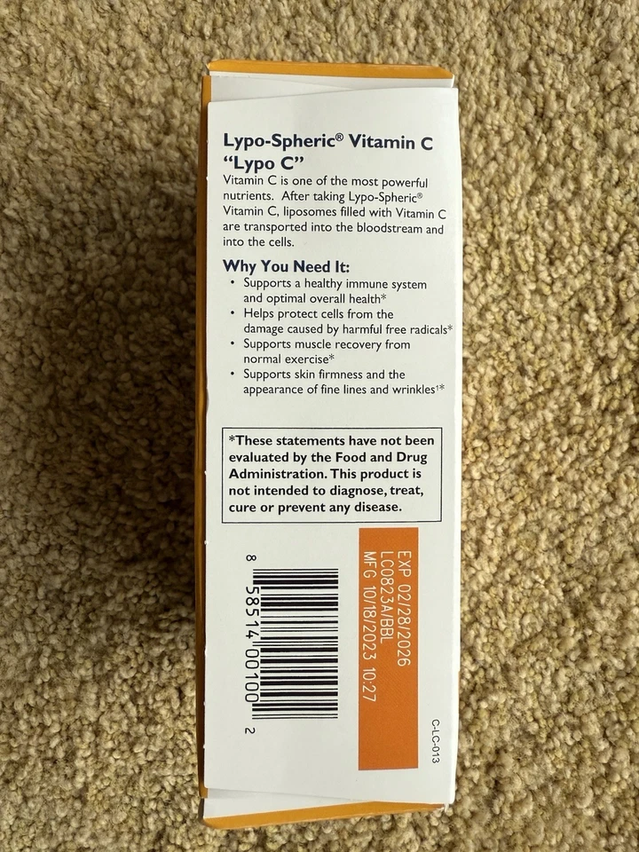 Vitamina C lipoesférica Livon Laboratories 1000 mg 30 paquetes Foto 4 de 4