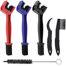 Bike Chain Cleaner Kit 6pc 3 Brushes Drivetrain Maintenance MTB Motorcycle E-Bik