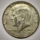 Vintage 1968 Kennedy Half Dollar – 40% Silver US Coin - 20M10