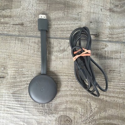 Google Chromecast HD (3rd) 1080p Media Streaming Device - W/ Power Cable TESTED!