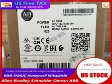 25B-D1P4N104 2022 New Sealed Allen Bradley PowerFlex 525 0.4kW 0.5Hp AC Drive