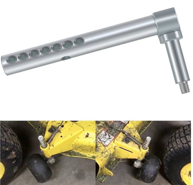 John Deere L Hand Front or R Hand Rear Mower Deck Gage Wheel Arm model AM120681.
