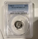 1988-S Roosevelt Dime 10C Proof PCGS PR70 Deep Cameo Cert 47050490