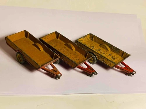Dinky Toys #320 Halesowen Farm Trailer Job Lot x 3 - Original Vintage (ref24)