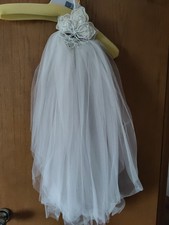 Vintage biały 2-poziomowy welon ślubny ślubny