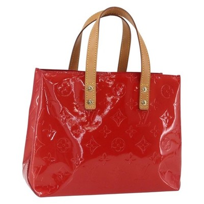 LOUIS VUITTON Monogram Vernis Reade PM Bag Pomme D'amour M91990 LV Auth ki6412