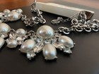 Rare Erica Lyons SIGNED pearl Necklace chunky vintage statement marquise crystal — photo 5