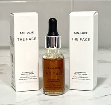 2X 0.68 oz, 20 ml Tan-Luxe The Face Illuminating Self-Tan Drops Medium/Dark NIB