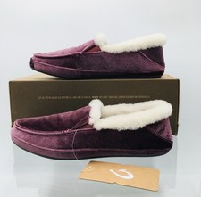 Olukai Ku'una Lanui Women's Genuine Shearling Red Ginger Slipper Size 11 B