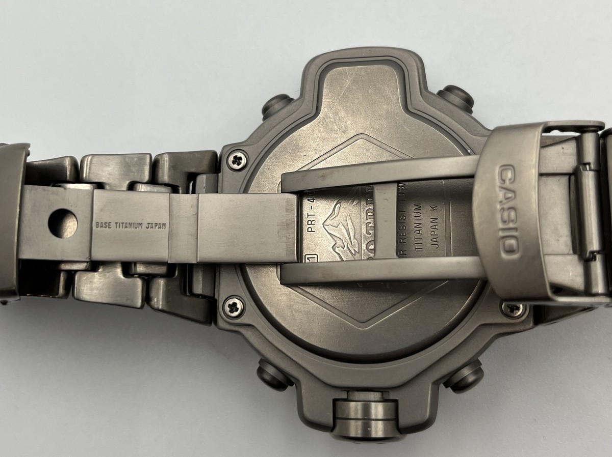 CASIO PRO TREK PRT-4000 Full Titanium Watch Triple Sensor Wrist