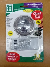 Watco Chrome Plated Bathtub Stopper Drip Tub Drain Grid Strainer 48750