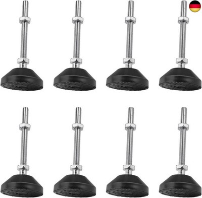 PARFCO Furniture Feet Adjustable, Pack of 8 Adjustable Feet M8 x 90 mm,