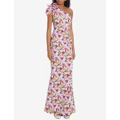 Chiara Boni La Petite Robe Gosia Floral One Shoulder Gown Maxi Dress Sz 48 12 L