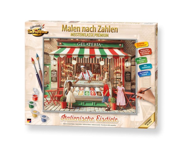 Schipper Malen Nach Zahlen 40 X 50 Cm Gelateria Italien Eisdiele Malset-image