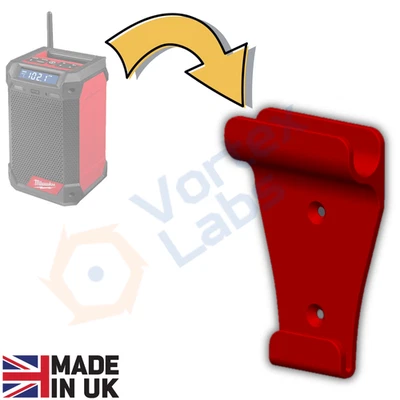 VORTEX LABS Wandhalterung Aufhänger für Milwaukee M12 RCDAB+0 Radio Ladegerät