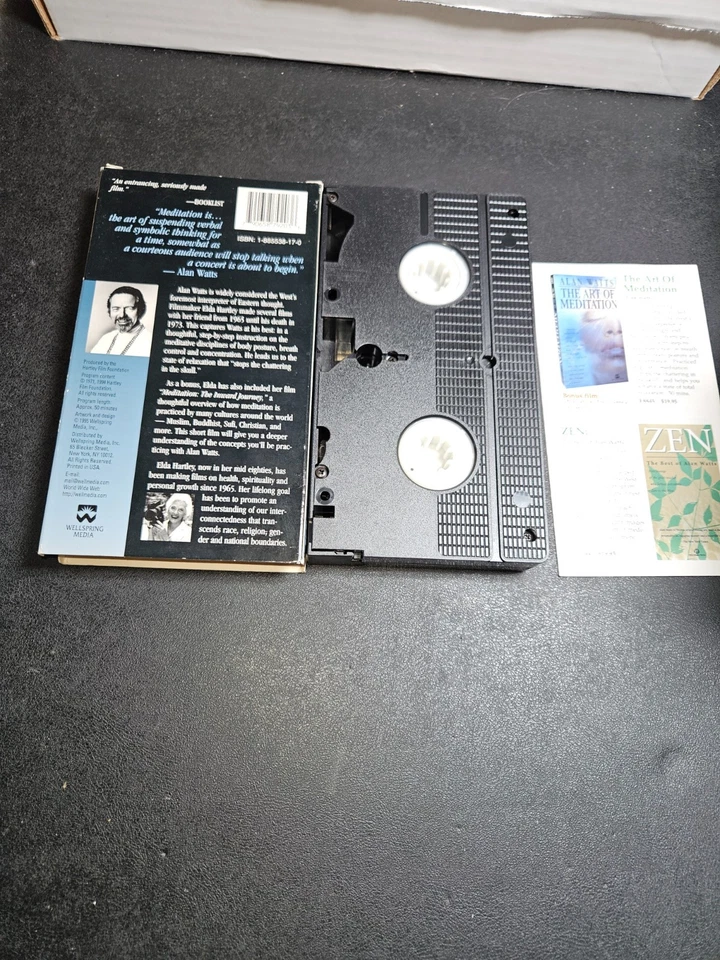 Alan Watts : The Art Of Meditation (VHS, 1995) Spiritual Healing Rare OOP - Image 2 of 4
