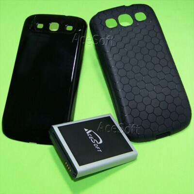 7570mAh Extended Double Layer Battery Cover Case for Samsung Galaxy S3 SGH-I747