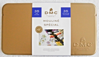 DMC ''MOULINE SPECIAL'' FLOSS - 35 NEW COLORS IN COLLECTOR'S CASE