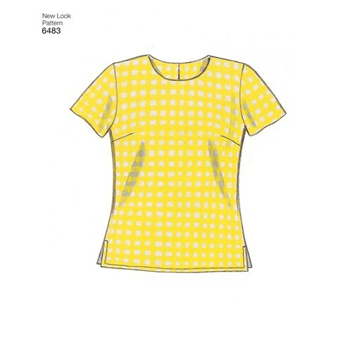 New Look Sewing Pattern 6483 Misses 6-16 Easy Tops Shirts Neck & Sleeve Var - Picture 6 of 8