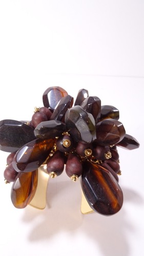 Brazalete ancho dorado brillante lágrima tortuga Milly para mujer nuevo sin etiquetas 135 - Imagen 7 de 7