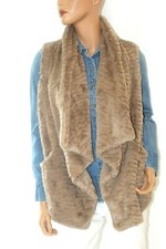 *nwt* $59. Faux Fur Brown Vest With Pockets By Jolt Sz Medium "super Cute"