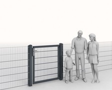 Tor Toranlage Gartentor Zauntor Doppelstabmattenzaun Doppelstabmatte Flügeltor